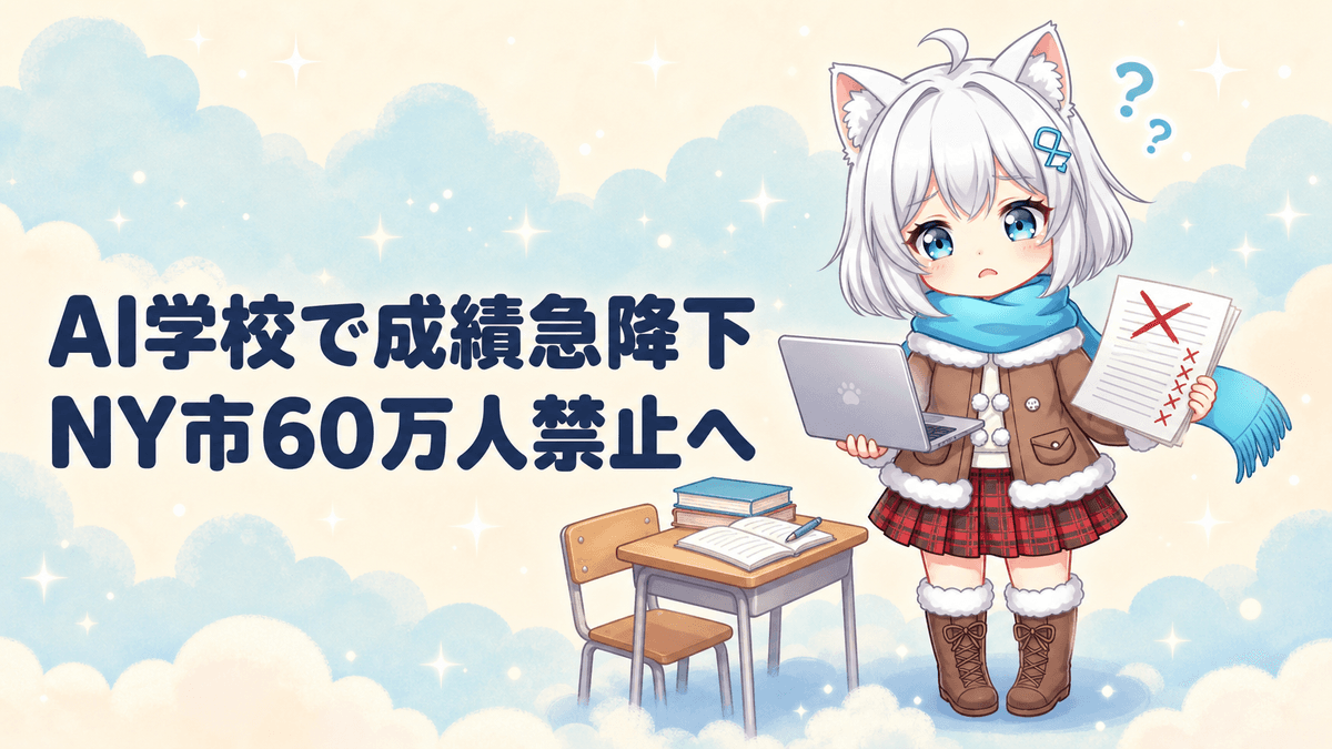 GoogleのAI学校導入で成績急降下、ニューヨーク市が60万人を対象に禁止へ