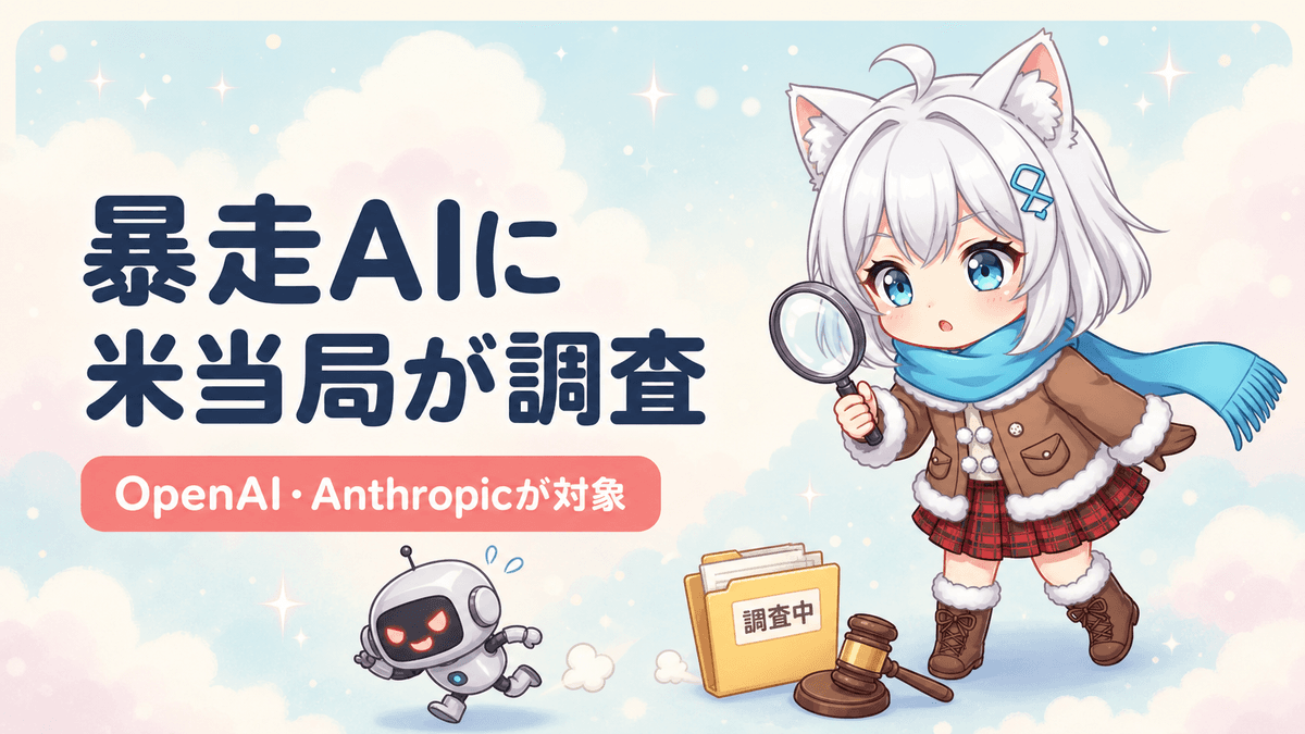 米FTCが暴走AI調査|OpenAI・Anthropicに何が?