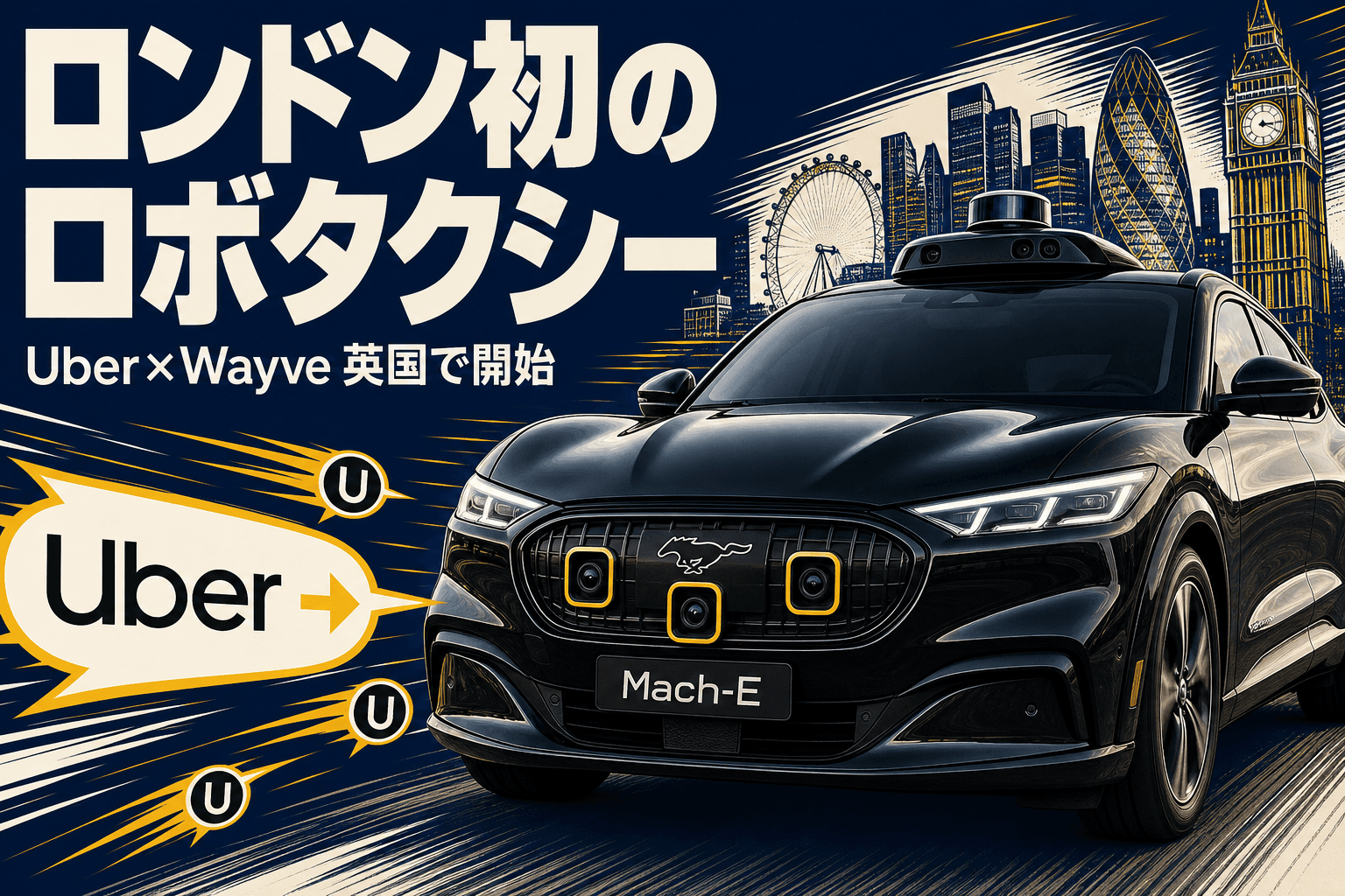 ロンドンで英国初のロボタクシー開始|Uber×Wayve、14万人が利用登録