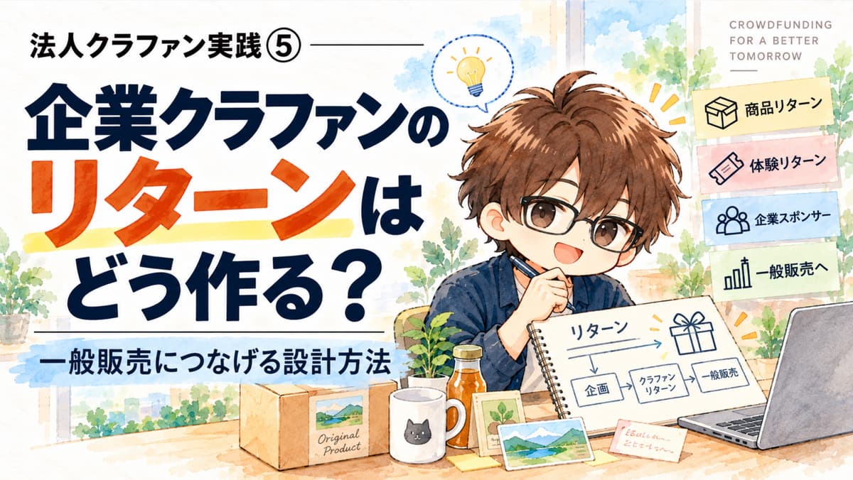 法人クラファン実践⑤|企業クラファンのリターンはどう作る?一般販売につなげる設計方法