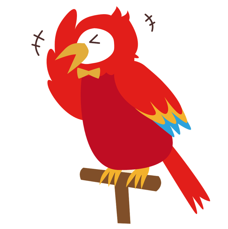 ESFP のキャラクター（オウム）